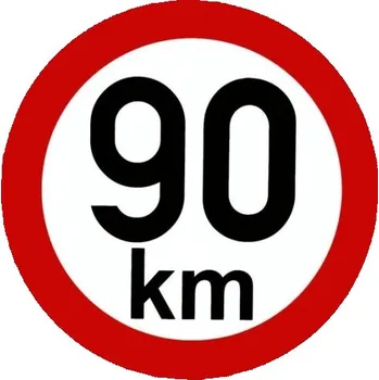Příslušenství ke karavanu samolepka rychlosti 90 km průměr 19 cm