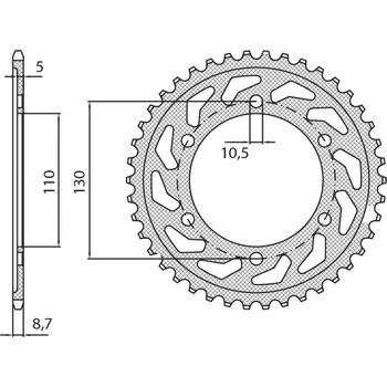 Řetězová sada pro motocykl SUNSTAR rozeta 4440 48 YAMAHA R6 03-05 (JTR1875.48) (řetěz 532) (444048) (SUNSTAR rozeta 4440 48 YAMAHA R6 03-05 (JTR1875.48) (řetěz 532) (444048))