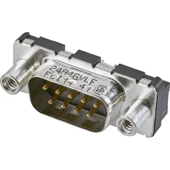 Redukce FCI D-SUB D09P24A4GV00LF D-SUB kolíková lišta 180 ° Pólů: 9 do DPS 1 ks