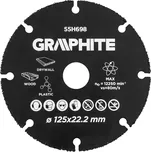 GRAPHITE Kotouč řezný na měkké materiály, 125mm, 55H698