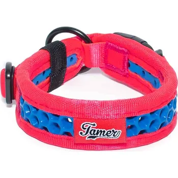 Obojek pro psa Tamer Perforovaný obojek SOFTY | růžovo - modrý Šířka: 2,8 cm, Obvod krku: 30 - 36 cm