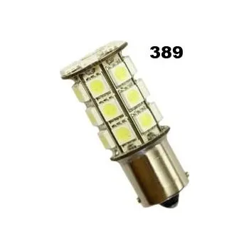 Tuning 1ks žárovka LED 12V 21W BA15s červená 27xLED 5050