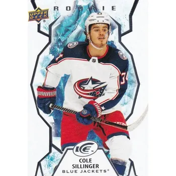 Sběratelská karetní hra insert RC karta COLE SILLINGER 21-22 UD Ice Rookie číslo 138