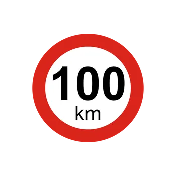 Rychlostní reflexní samolepka 100 km