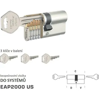 Příslušenství k čerpadlu DK - EAP2000 US D 55 + V 55 mm NP - Nikl perla