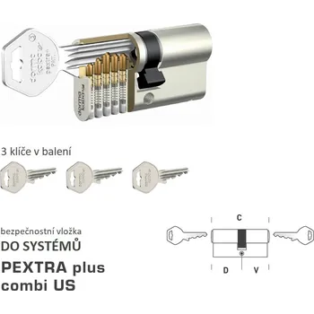 Stavebniny DK - PEXTRA plus combi US D 35,5 + V 55 mm NP - Nikl perla