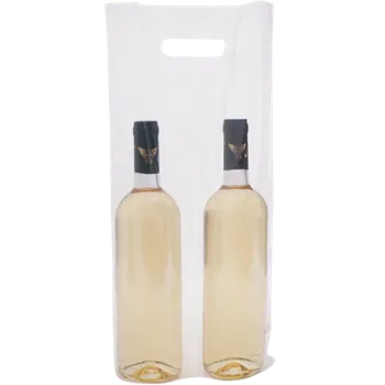 Sáček na potraviny Taška LDPE na víno 260x460/ 100ks síla 75my, ztuž. průhmat, 4 příčné sváry