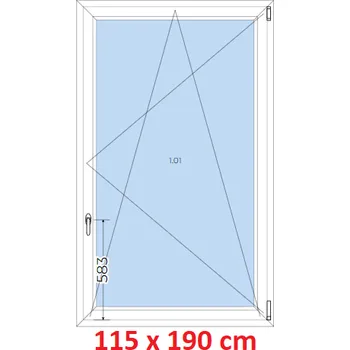Okno Soft Plastové okno 115x190 cm, otevíravé a sklopné