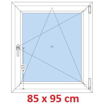 Okno Soft Plastové okno 85x95 cm, otevíravé a sklopné