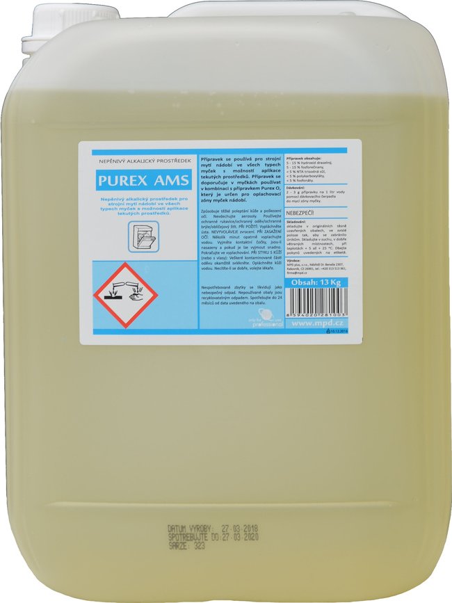 Purex AMS - nepěnivý alkalický prostředek na nádobí 12 kg