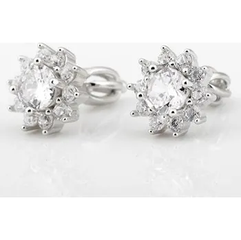Náušnice Stříbrné naušnice pecičky kytičky STNAU1480F