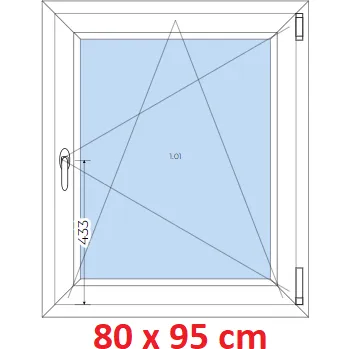 Okno Soft Plastové okno 80x95 cm, otevíravé a sklopné