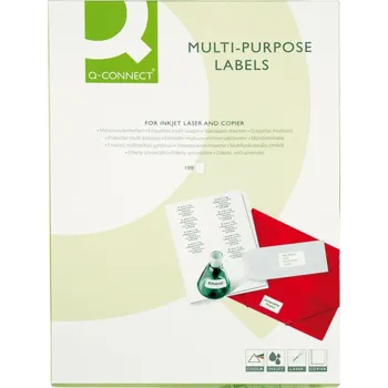 Samolepící etiketa Q-Connect Q-CONNECT univerzální etikety, 70x42,3mm, obdélníkové, bílé, 100 listů.