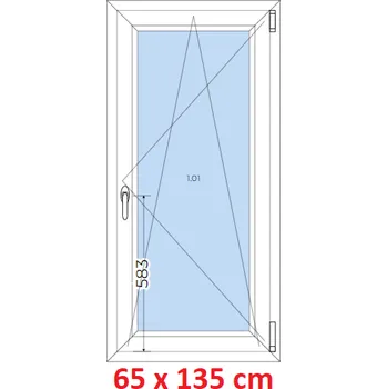 Okno Soft Plastové okno 65x135 cm, otevíravé a sklopné