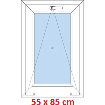 Okno Soft Plastové okno 55x85 cm, sklopné
