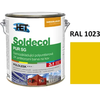 barva na kov Soldecol PUR SG 2,5 L RAL 1023