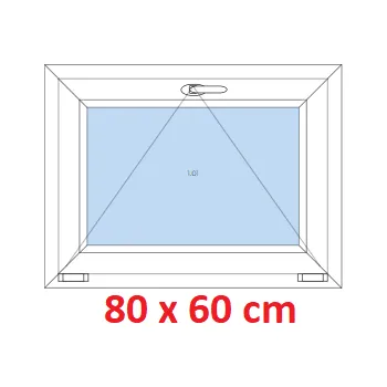 Okno Soft Plastové okno 80x60 cm, sklopné