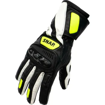 Rukavice SNAP INDUSTRIES rukavice ALAN Long black/white/fluo green - M