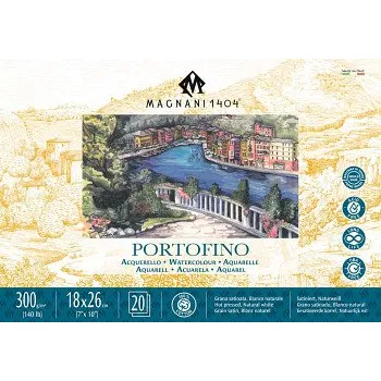 Blok Akvarelový blok Magnani Portofino 18x26cm 300g 100% bavlna (Akvarelový blok Magnani Portofino 18x26cm 300g 100% bavlna)