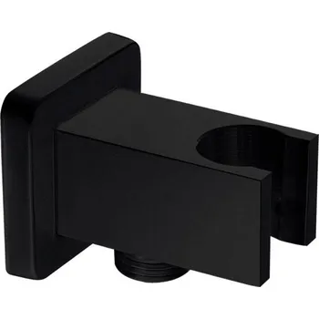 Sprchový set Lotosan Rohová přípojka s držákem sprchy, hranatá, černá, LS44620