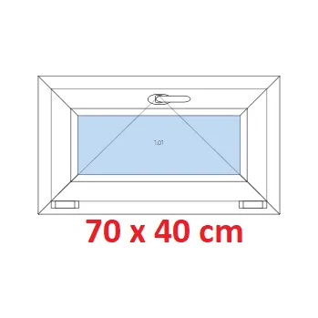 Okno Soft Plastové okno 70x40 cm, sklopné