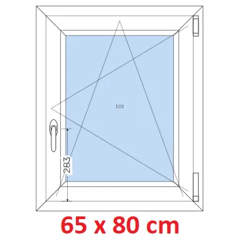 Okno Soft Plastové okno 65x80 cm, otevíravé a sklopné