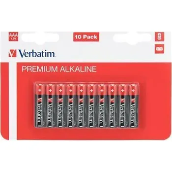Článková baterie Baterie "Premium", AAA (mikrotužková), 10 ks, VERBATIM