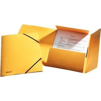 Prešpánové desky na spisy, "Rainbow", žlutá, A4, 15 mm, prešpánový karton, ESSELTE