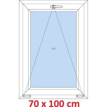 Okno Soft Plastové okno 70x100 cm, sklopné