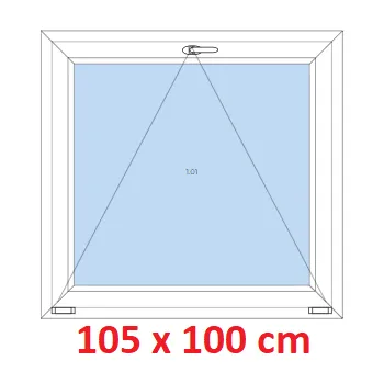 Okno Soft Plastové okno 105x100 cm, sklopné