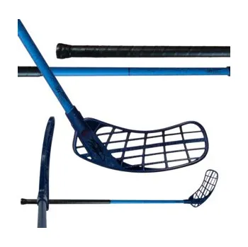 Florbalová hůl Salming HAWK ULTRALITE JR F32 Blue/Black Florbalová hůl modrá / černá, Pravá (pravá ruka dole), 87cm (=97cm)