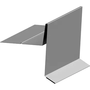 Plech Závětrná lišta - RŠ 310 - prolis (zjednodušený okápek) Barva: Přírodní pozinkovaný plech