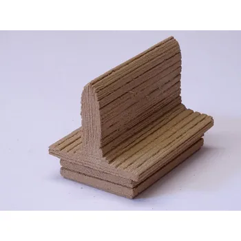 Modelová železnice Lavička nádražní oboustranná okrová G - Miniaturbeton (Zahradní železnice)