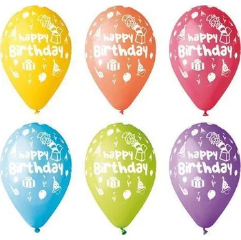 Balónek Balónek, Happy Birthday, klaun, 30 cm