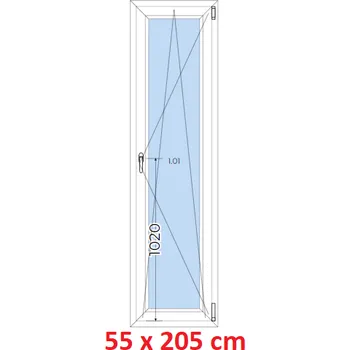 Okno Soft Plastové okno 55x205 cm, otevíravé a sklopné