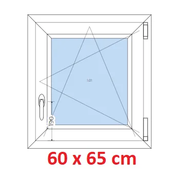 Okno Soft Plastové okno 60x65 cm, otevíravé a sklopné