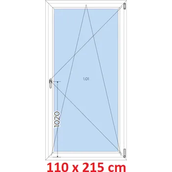 Okno Soft Plastové okno 110x215 cm, otevíravé a sklopné