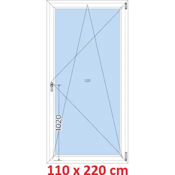 Okno Soft Plastové okno 110x220 cm, otevíravé a sklopné