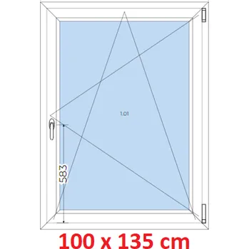 Okno Soft Plastové okno 100x135 cm, otevíravé a sklopné