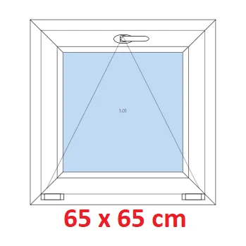 Okno Soft Plastové okno 65x65 cm, sklopné