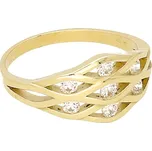 Goldstore Zlatý prsten kulaté bílé zirkony Velikost: 60, Váha: 4.00 g