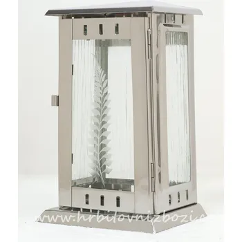 Smuteční dekorace Hřbitovní lampa klasická obdélník (Nerezová hřbitovní lampa)