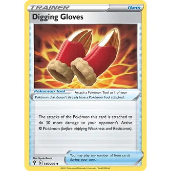 Sběratelská karetní hra Pokémon karta Digging Gloves 145/203