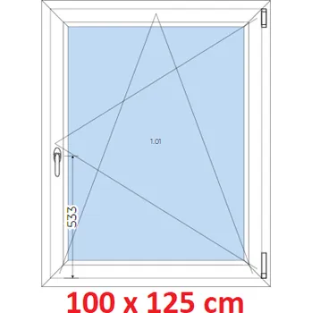 Okno Soft Plastové okno 100x125 cm, otevíravé a sklopné