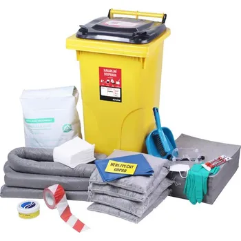 Sorbent Profesionální havarijní sorpční souprava, univerzální úklidová, v mobilní nádobě