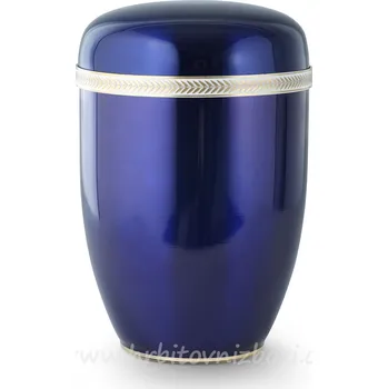 Smuteční dekorace Urna měděná kobaltově modrá