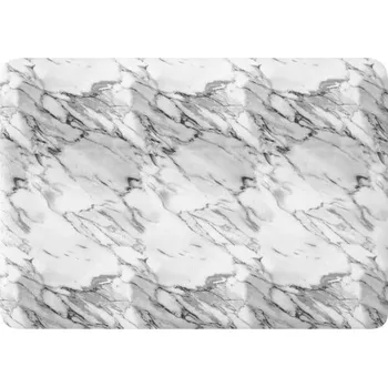 Pouzdro na mobilní telefon Mramorový kryt s černou spodní částí pro MacBook Pro 13" (A1425 / A1502) - bílý