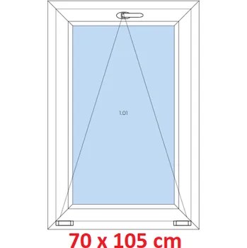 Okno Soft Plastové okno 70x105 cm, sklopné