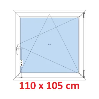 Okno Soft Plastové okno 110x105 cm, otevíravé a sklopné