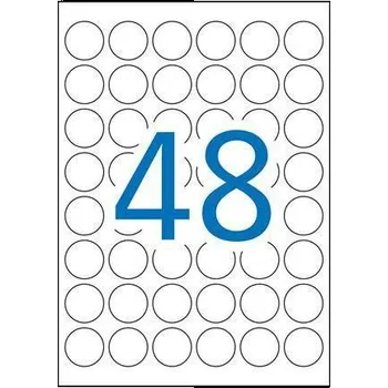 Samolepící etiketa Etiketa, kruhová, průměr 30 mm, zaoblené rohy, odolná vůči povětrnostním vlivům, polyester, 960ks/ b